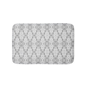 Light grey abstract geometry pattern bath mat