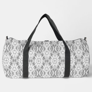 Light grey abstract geometry pattern duffle bag