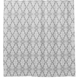 Light grey abstract geometry pattern shower curtain