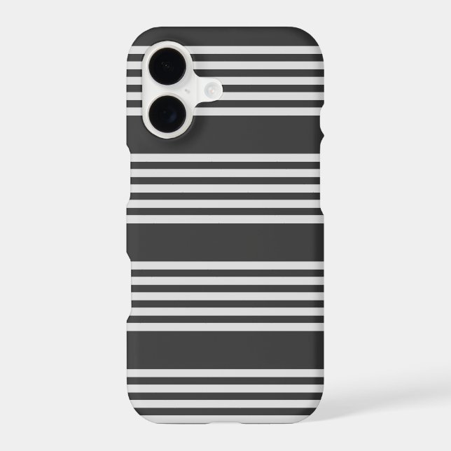 Light grey and charcoal five stripes pattern (Back)