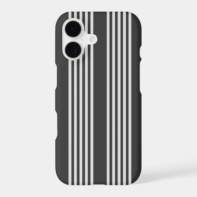 Light grey and charcoal five stripes pattern (Back)