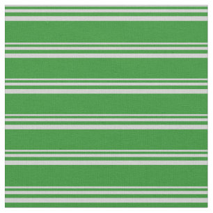 Light Grey and Forest Green Coloured Pattern Fabric