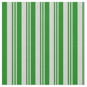 Light Grey and Green Lined Pattern Fabric