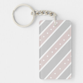Light Grey and Pink Keychain