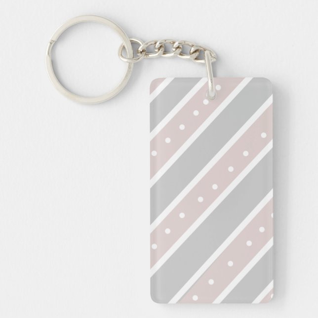 Light Grey and Pink Keychain (Front)