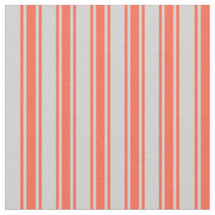 Light Grey and Red Colored Stripes Fabric