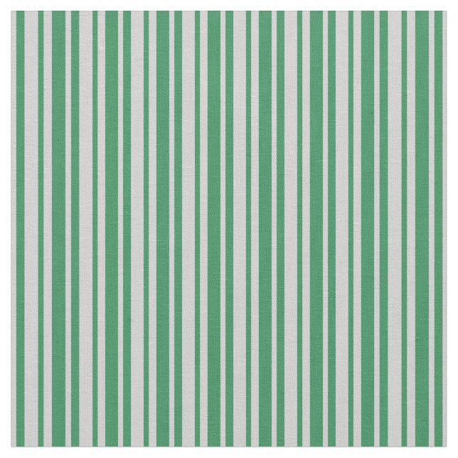 Light Grey and Sea Green Stripes Fabric (Close Up)