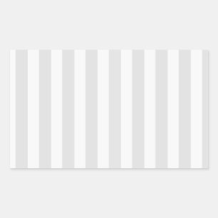 Light grey and white candy stripes rectangular sticker