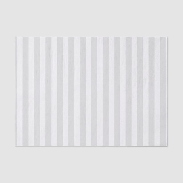 Light grey and white candy stripes tissue paper (Front)