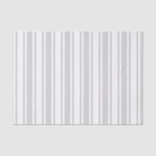 Light grey and white candy stripes tissue paper