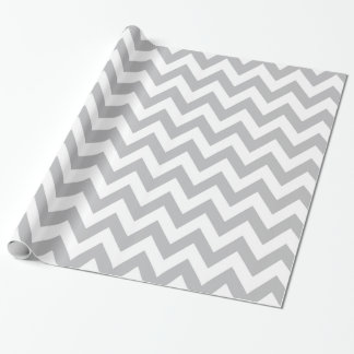 Light Grey and White Chevron Wrapping Paper