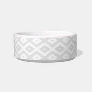 Light grey and white diamond pattern bowl
