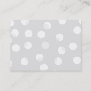 Light grey and white dotty pattern. business card