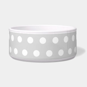 Light Grey and White Polka Dot Pattern.