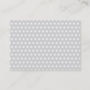 Light Grey and White Polka Dot Pattern. Business Card
