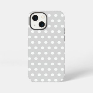 Light Grey and White Polka Dot Pattern. iPhone Case