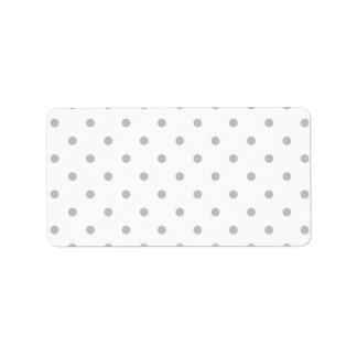 Light Grey and White Polka Dot Pattern. Label