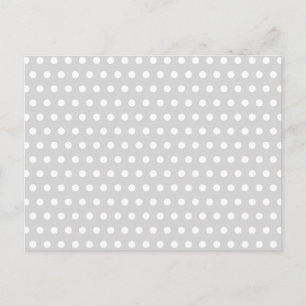 Light Grey and White Polka Dot Pattern. Postcard