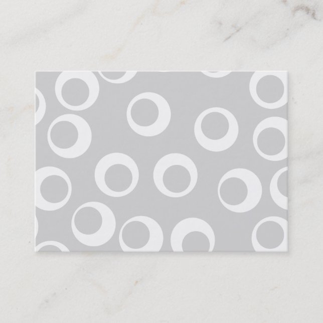 Light grey and white retro pattern. business card (Front)