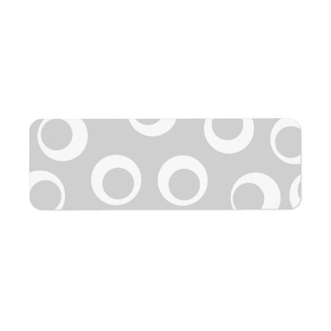 Light grey and white retro pattern. return address label (Front)