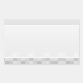 Light Grey and White Squares Pattern. Rectangular Sticker