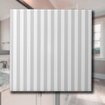 Light Grey and White Stripes Ceramic Tile<br><div class="desc">The Light Grey & White stripes pattern is a pattern from the past, chraacterised by parallel Light Grey & White stripes of various widths that are repeated throughout the pattern. This pattern refers to the classic style and is chraacterised by subtlety and elegance. Light Grey & White colours are subdued,...</div>