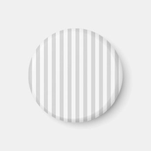 Light Grey and White Stripes Magnet