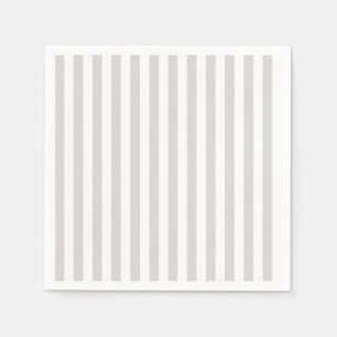 Light Grey and White Stripes Napkin