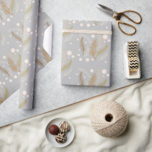 Light Grey Beige Brown Abstract Simple Wrapping Paper