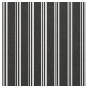 Light Grey & Black Lines Pattern Fabric