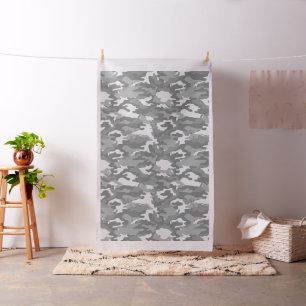 Light Grey Camo Camouflage Military Army Pattern Fabric