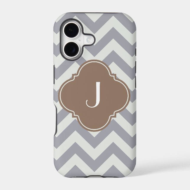 Light Grey Chevron Custom Monogram (Back)