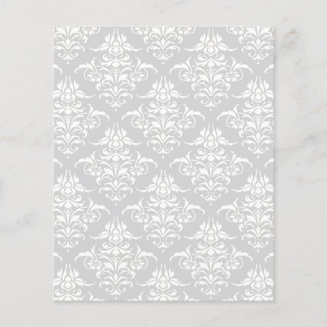Light grey damask pattern scrapbook (Front)