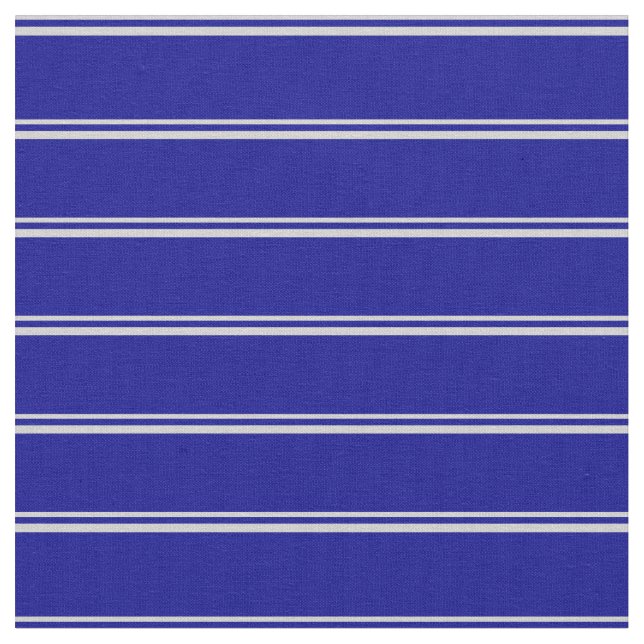 Light Grey & Dark Blue Coloured Lines Fabric (Close Up)