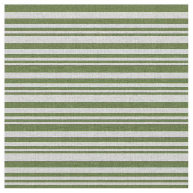 Light Grey & Dark Olive Green Coloured Pattern Fabric (Close Up)