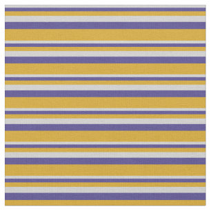 Light Grey, Dark Slate Blue, and Goldenrod Lines Fabric