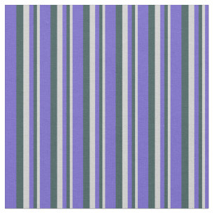 Light Grey, Dark Slate Grey, and Slate Blue Lines Fabric