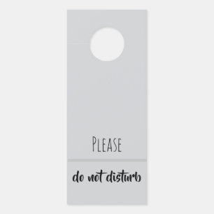 Light Grey Do Not Disturb Door Hanger
