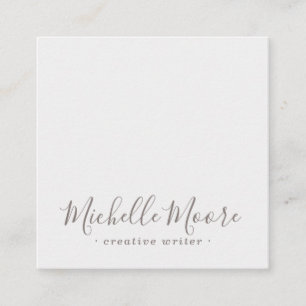 Light grey elegant minimalist professional square business card
