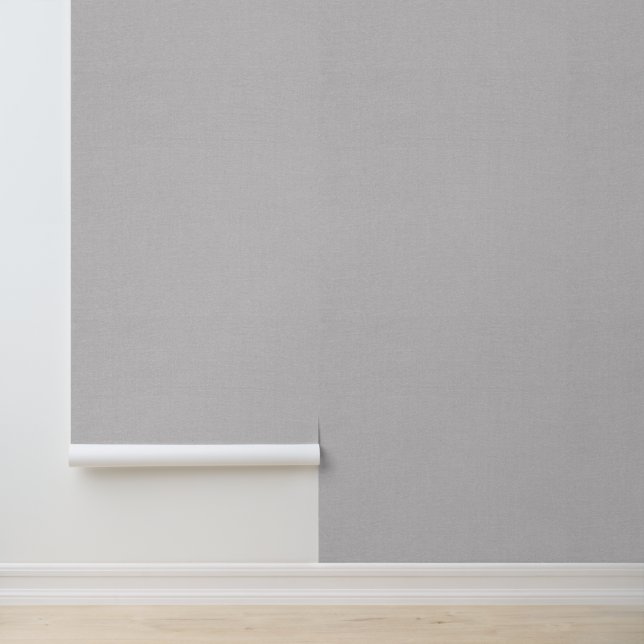 Light Grey Faux Linen Wallpaper (Application)