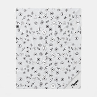 Light Grey Floral Pattern Blanket