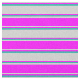 Light Grey, Fuchsia, and Light Sea Green Coloured Fabric