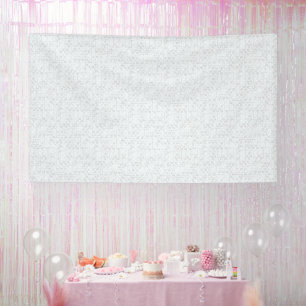 Light Grey Geometric Floral  Modern Summer Pattern Banner