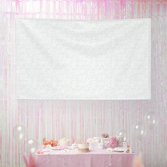 Light Grey Geometric Floral |Modern Summer Pattern Banner (Party)