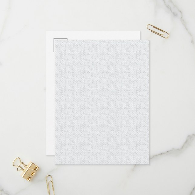 Light Grey Geometric Floral |Modern Summer Pattern Invitation Postcard (Front/Back In Situ)