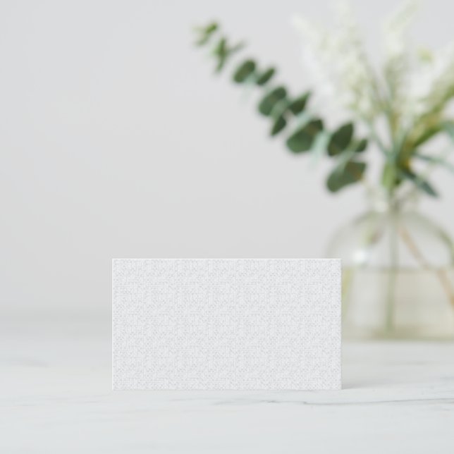 Light Grey Geometric Floral Pattern Business Card (Standing Front)