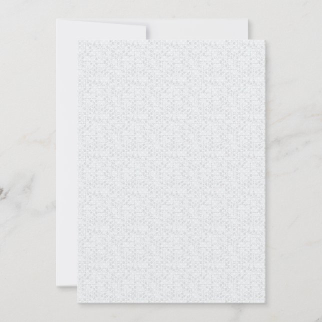 Light Grey Geometric Floral Pattern Invitation (Front)