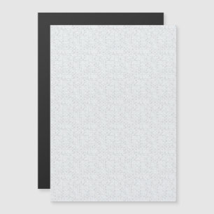 Light Grey Geometric Floral Pattern Magnetic Invitation