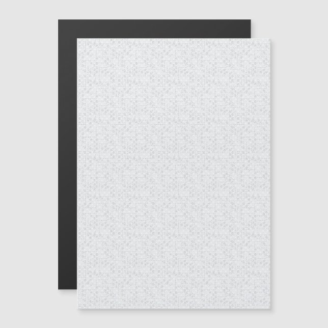 Light Grey Geometric Floral Pattern Magnetic Invitation (Front/Back)