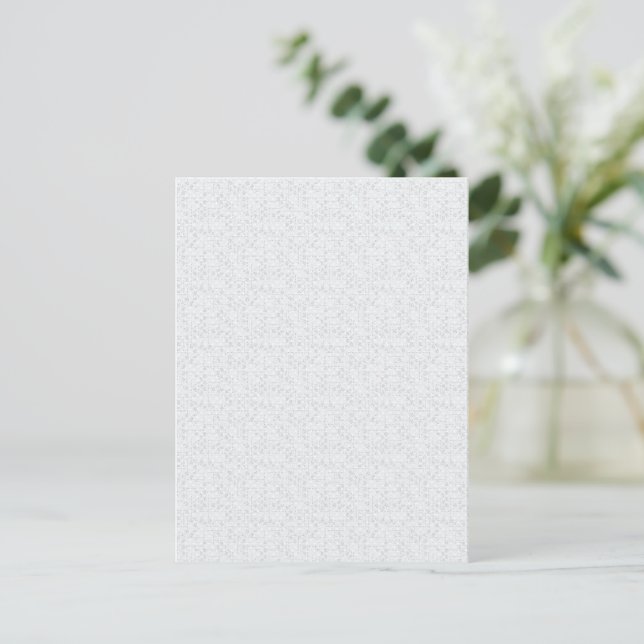 Light Grey Geometric Floral Pattern Postcard (Standing Front)